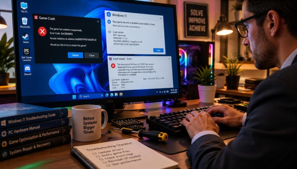 Games crashing on PC Windows 11
