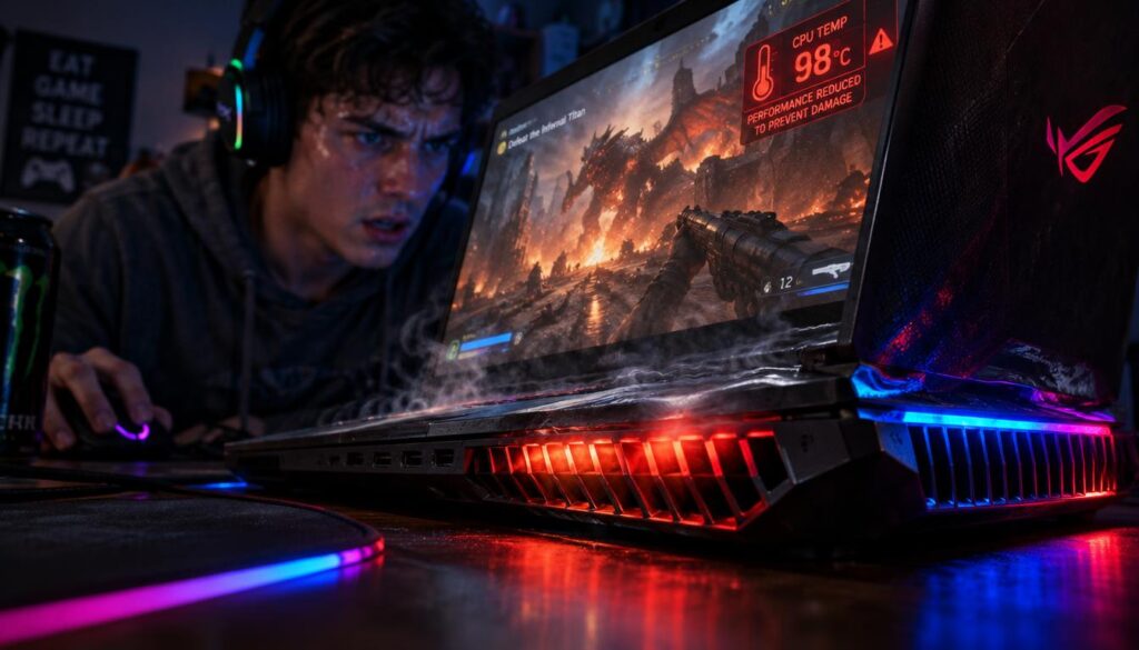 Gaming laptop overheating while gaming